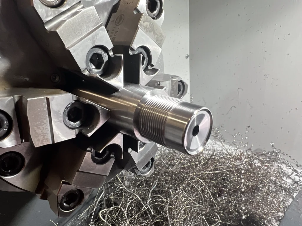 Threaded rifle muzzle at Rachel Precision