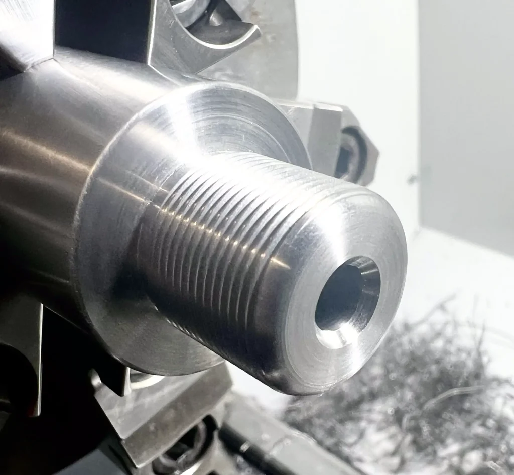 Muzzle device installed on a precision rifle barrel